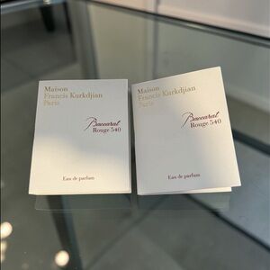 2x Maison Francis Kurkdjian Baccarat Rouge 540 Sample Cards 2mL each